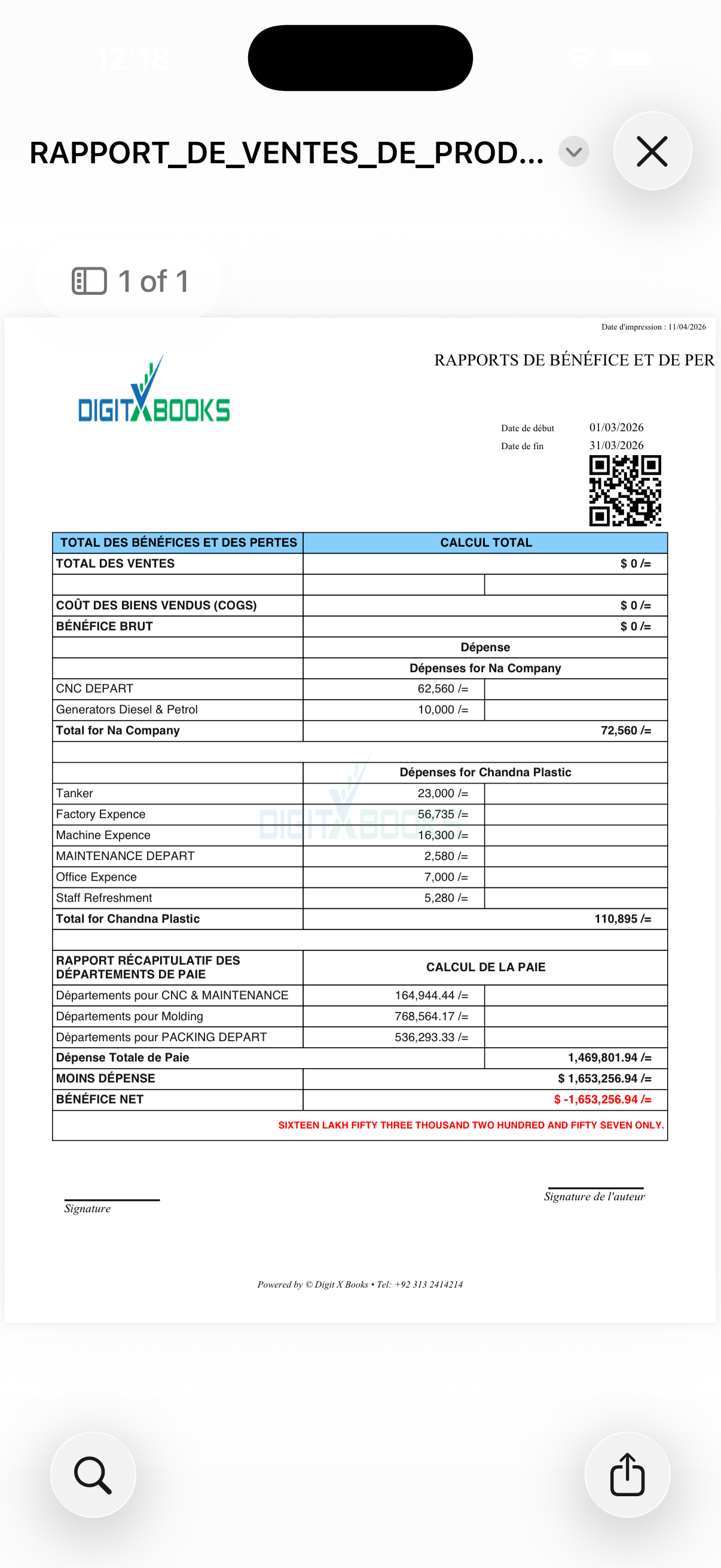 Insights comptables IA iPhone screen