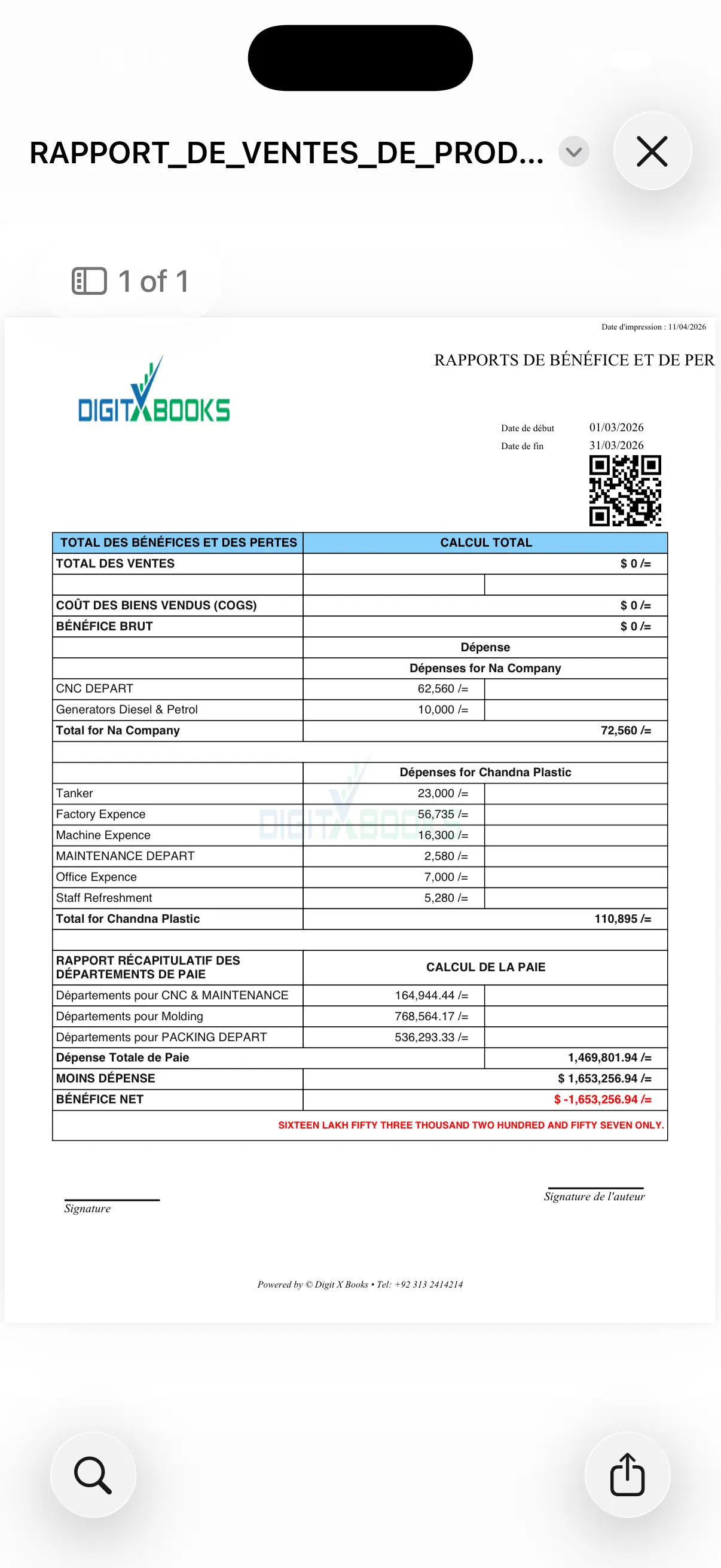 Logiciel comptable avec IA iPhone screen