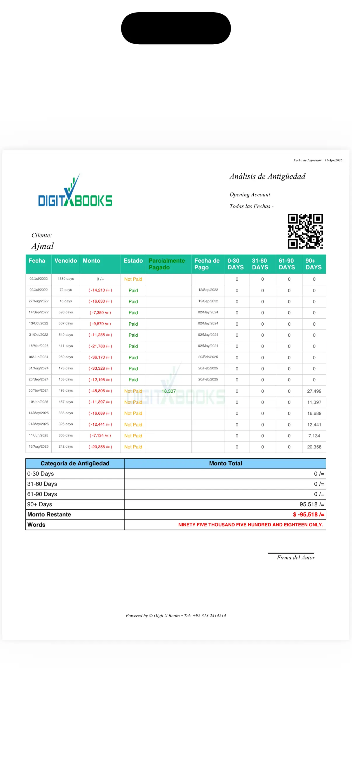 Software de gestion de gastos iPhone screen