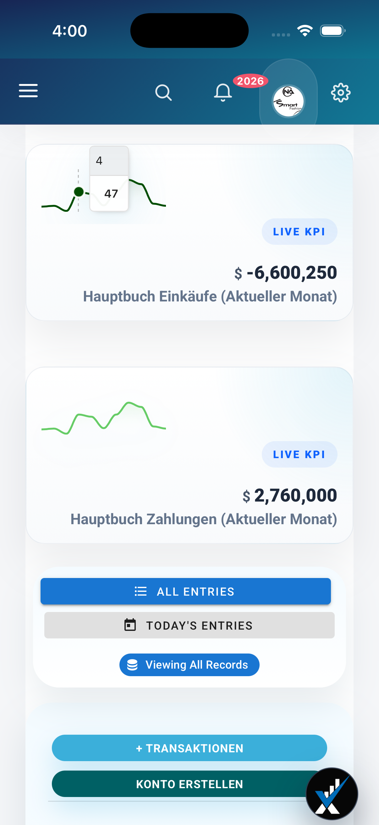 Aufgaben und Support iPhone screen