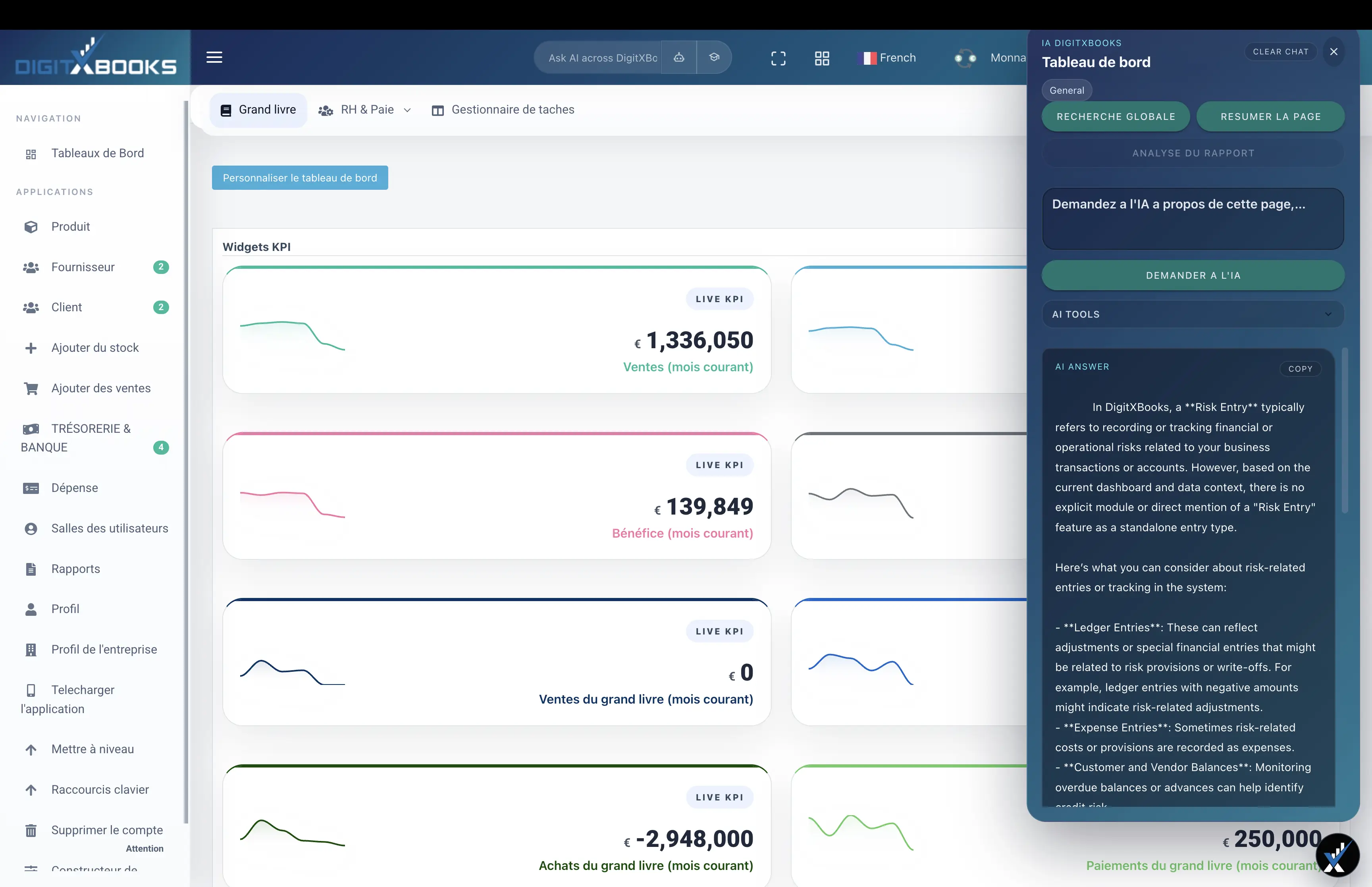 Logiciel comptable avec IA main screen