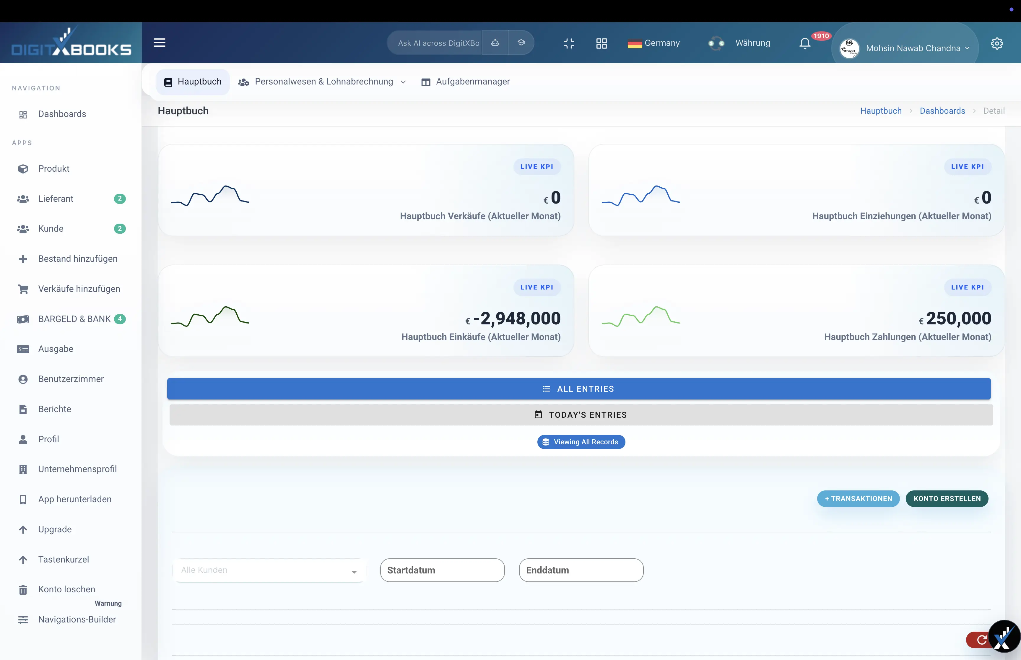 Ausgabenmanagement-Software workflow screen