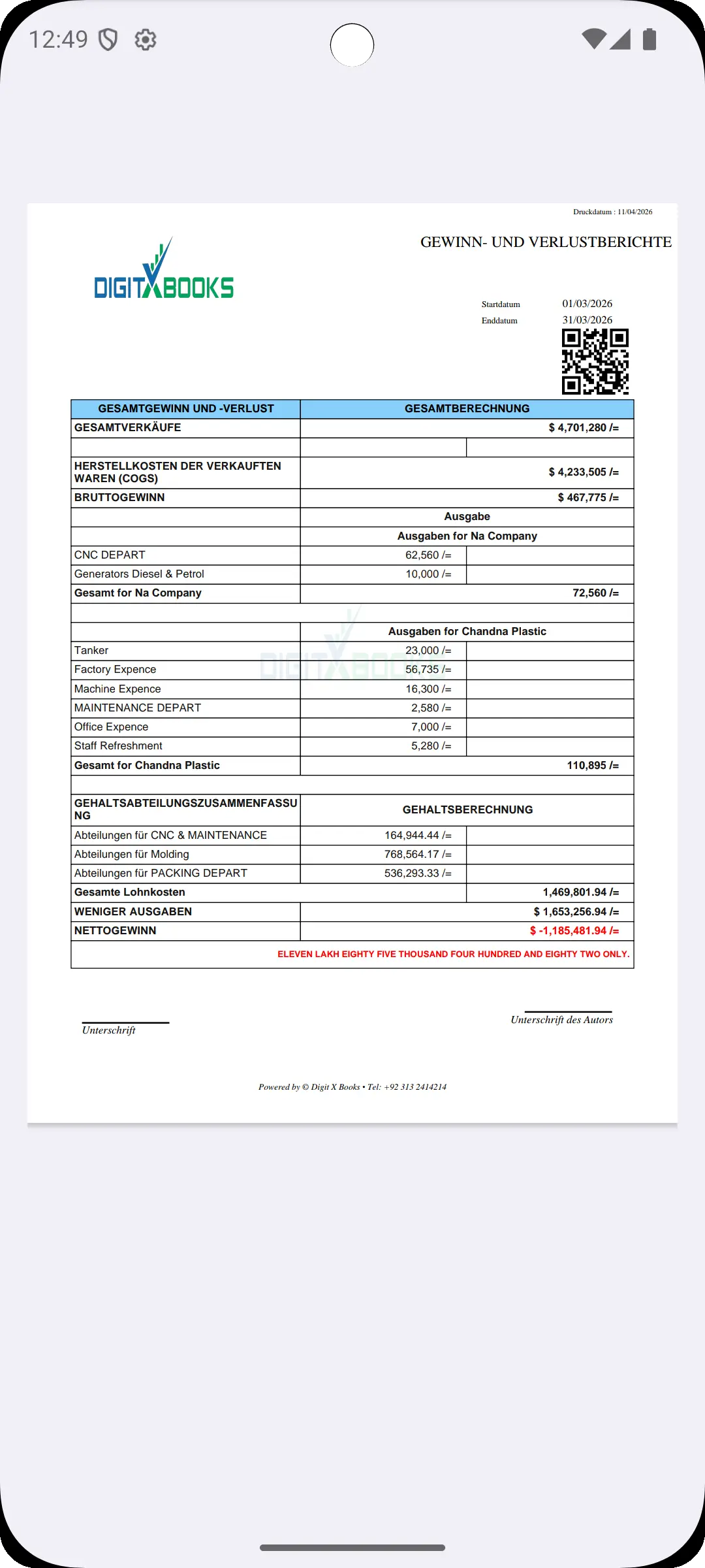 Ausgabenmanagement-Software Android screen