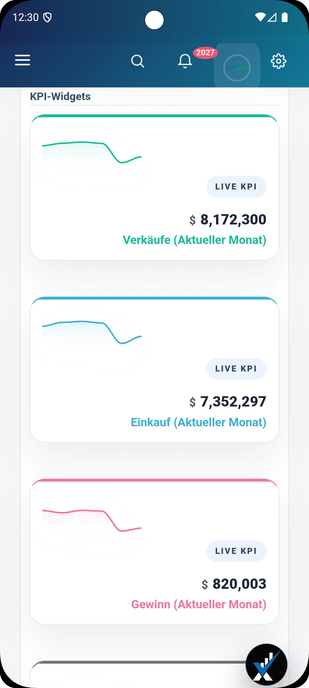 Mobile Buchhaltungs-App Android screen