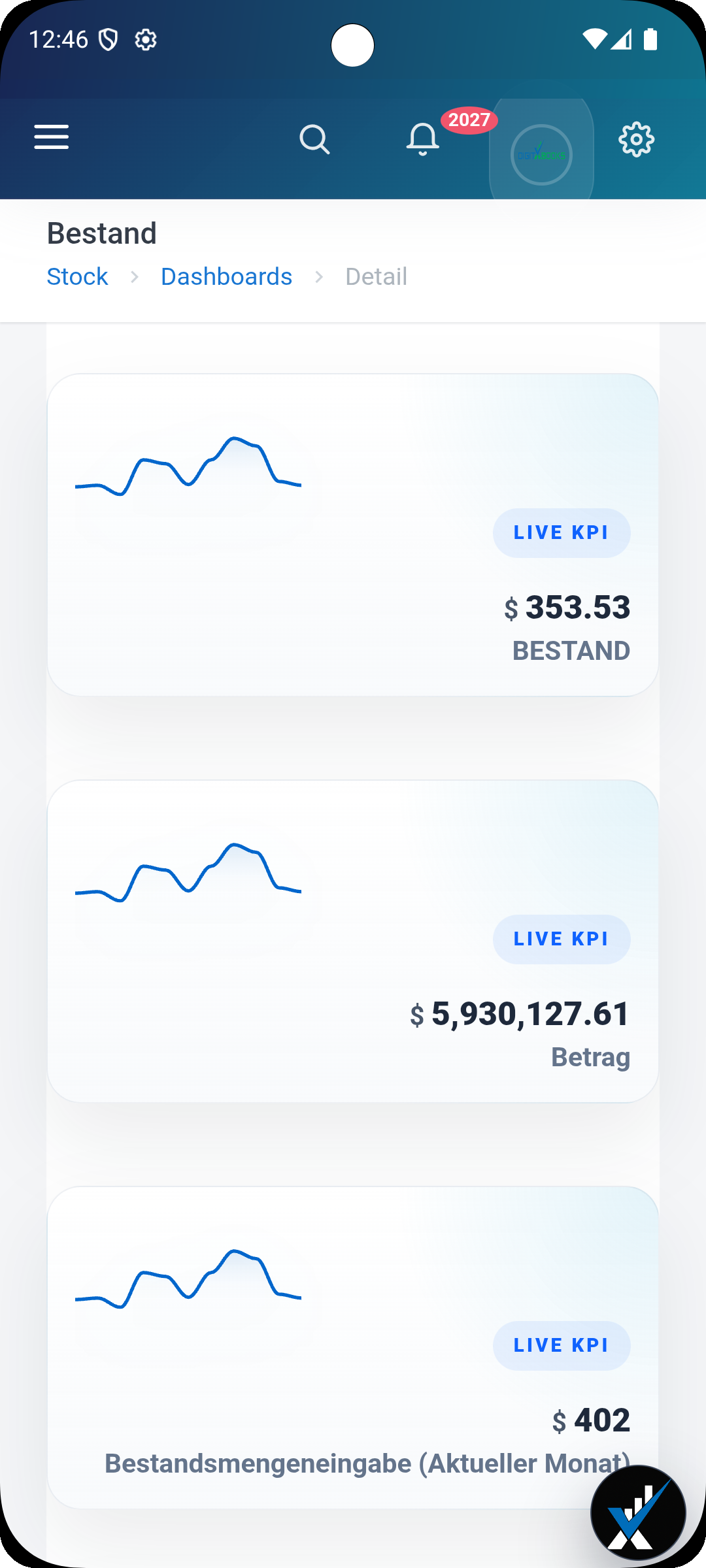 Inventar- und Lagerverwaltung Android screen