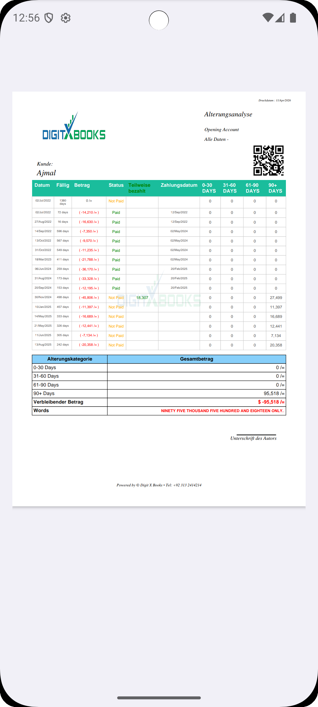 Rechnungssoftware Android screen