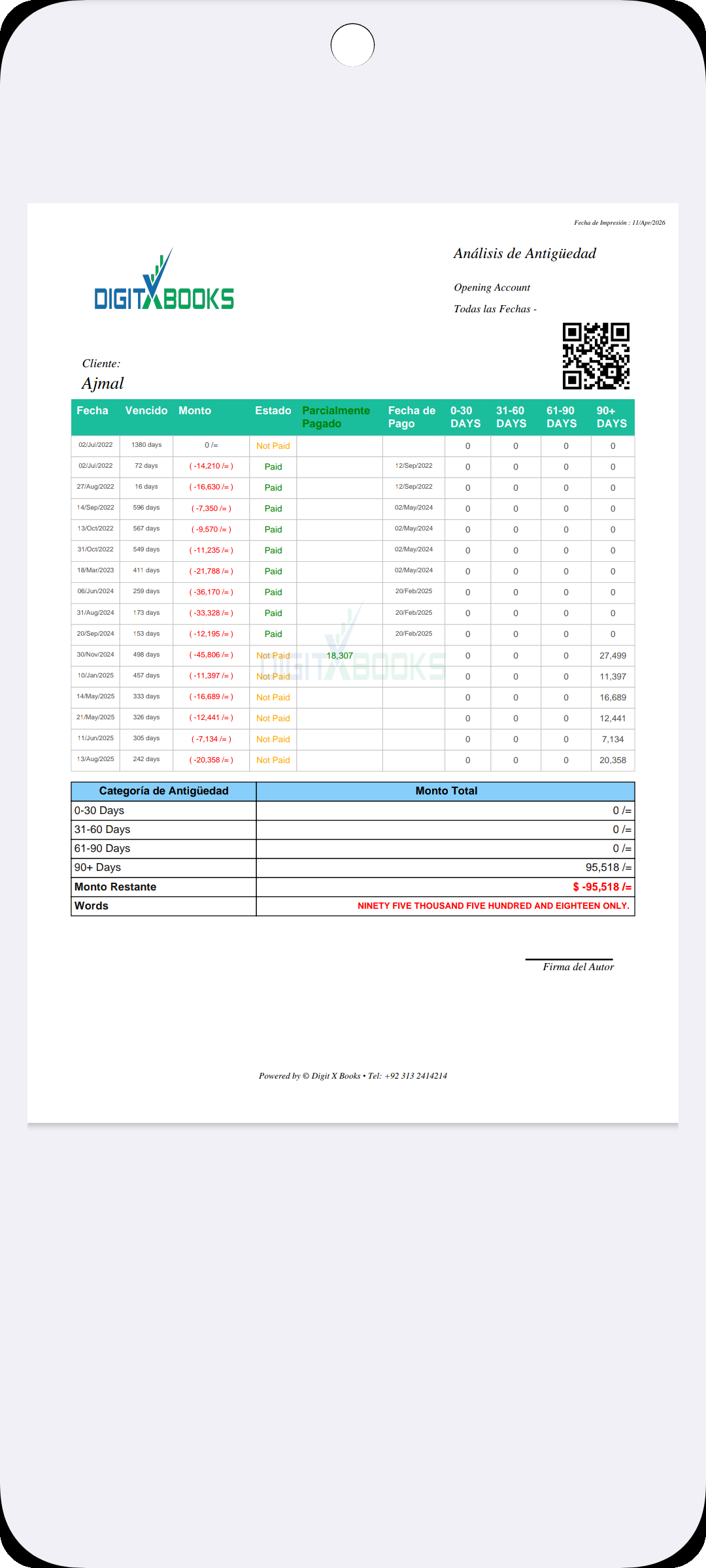 Software de facturacion e invoices Android screen